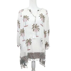 Roller Rabbit Tassel Cotton Swim Coverup XL
